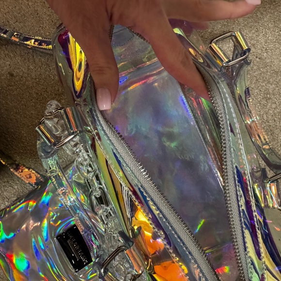 Like Dreams Iced Out Holographic Clear Iridescent Women's Bag - Picture 3 of 4